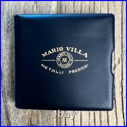 Mario Villa Milano 100 Gram. 999 Fine Silver Bar With Original Box & COA