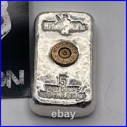 Metals Mafia 5oz silver. 999 Fine Silver Poured Bar Winchester Pit Bullion