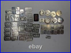 Mixed Lot 54 Grams. 999 Fine Silver Bars & Rounds Geiger, First Union Vintage