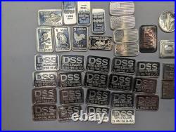 Mixed Lot 54 Grams. 999 Fine Silver Bars & Rounds Geiger, First Union Vintage