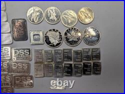 Mixed Lot 54 Grams. 999 Fine Silver Bars & Rounds Geiger, First Union Vintage