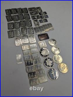 Mixed Lot 54 Grams. 999 Fine Silver Bars & Rounds Geiger, First Union Vintage Mixed Lot 54 Grams. 999 Fine Silver Bars & Rounds Geiger, First Union Vintage