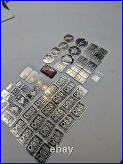 Mixed Lot 54 Grams. 999 Fine Silver Bars & Rounds Geiger, First Union Vintage Mixed Lot 54 Grams. 999 Fine Silver Bars & Rounds Geiger, First Union Vintage
