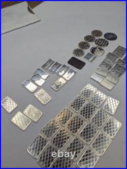 Mixed Lot 54 Grams. 999 Fine Silver Bars & Rounds Geiger, First Union Vintage