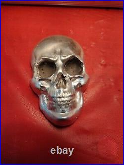 Mutiny Metals Skull. 999 Fine Hand Poured Silver Bullion 10 oz