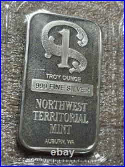 Northwest Territorial Mint- 1 Troy Oz. 999 Fine Silver Bar- In Plastic- Lot 3