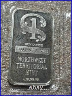 Northwest Territorial Mint- 1 Troy Oz. 999 Fine Silver Bar- In Plastic- Lot 3