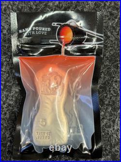 Nude Woman's Bust 5ozt. 999 Fine Silver Bar by Bison Bullion, Sealed in OGP