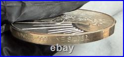 OREGON COAST/COVERED WAGON, 2oz. 999 FINE SILVER ART ROUND, NICE