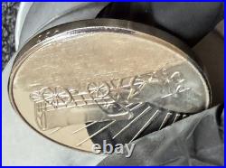 OREGON COAST/COVERED WAGON, 2oz. 999 FINE SILVER ART ROUND, NICE