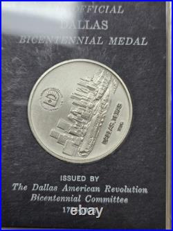 Official 999 Fine Silver Bullion Round Dallas Texas Bicentennial Medal 1976