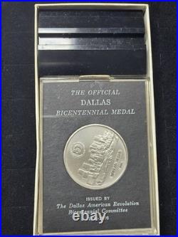 Official 999 Fine Silver Bullion Round Dallas Texas Bicentennial Medal 1976
