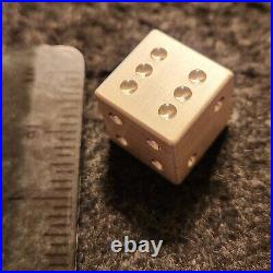 One Pair Machined Silver Dice. 999 Fine Silver 1.5ozt Each Die 3ozt Total