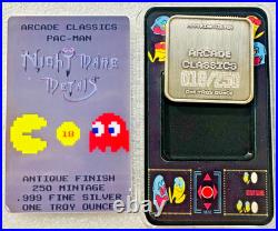 PACMAN NIGHTMARE METALS 1 oz Fine Silver. 999 PACMAN Art Bar 18/250