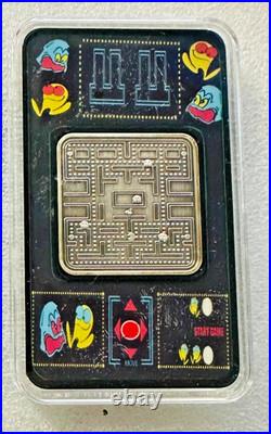 PACMAN NIGHTMARE METALS 1 oz Fine Silver. 999 PACMAN Art Bar 19/250