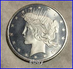 PEACE-STYLE FULL TUBE OF (20) 1 TROY oz. 999 FINE SILVER BULLION ROUND COINS BU