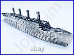 PRESALE 3.1oz Hand Poured Silver Bar. 999+ Fine Titanic Ship 3D Bullion Statue