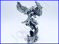 PRESALE 3 oz Hand Poured Pure Silver Bar 999 Fine Archangel 3D Bullion Statue