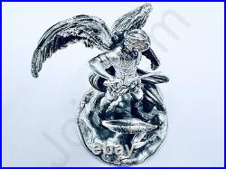 PRESALE 3 oz Hand Poured Silver Bar. 999 Fine Archangel Michael Bullion Statue