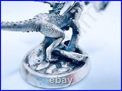 PRESALE 3 oz Hand Poured Silver Bar. 999+ Fine Dragon King Bullion 3D Statue