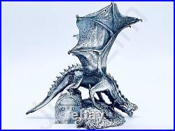 PRESALE 3 oz Hand Poured Silver Bar. 999+ Fine Treasure Dragon Bullion Statue