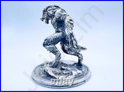 PRESALE 3 oz Hand Poured Silver Bar. 999+ Fine Werewolf Bullion 3D Statue