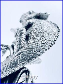 PRESALE 3oz Hand Poured Silver Bar 999 Fine Chameleon Cast Bullion Art Statue
