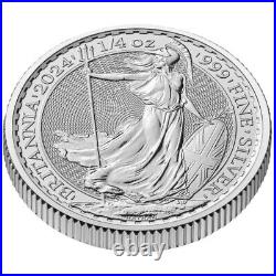 PRESALE Tube of 19 Coins 2024 Silver Britannia BU 1/4 oz. 999+ Fine Bullion