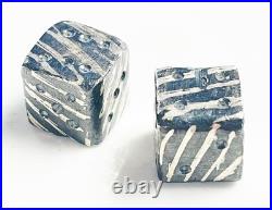 Pair Handmade 1oz. 999 Fine Silver Dice Art Bars 2oz Total Bullion