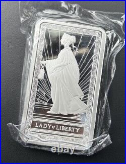 Pamp Suisse Lady of Liberty 10 oz. 999 Fine Silver Bar. Sealed