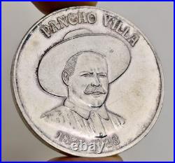Pancho Villa 2 Troy Oz. 999 Fine Silver Bullion Round Dos Onzas 97492