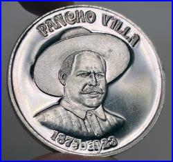 Pancho Villa 2 Troy Oz. 999 Fine Silver Bullion Round Dos Onzas 97492