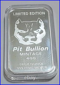 Pit Bullion Federal Reserve 1 oz. 999 Fine Silver Art Bar with COA Proof