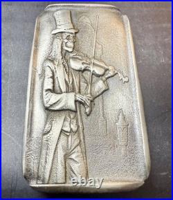 Potluck Bullion Hand Poured 2.4 OZT 999 Fine Silver Fiddler Bar