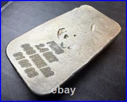 Potluck Bullion Hand Poured 2.4 OZT 999 Fine Silver Fiddler Bar