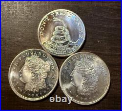 Premium 1 Ounce Rounds 3 Troy Ounce Total Fine Silver Bullion. 999 Pure SALE