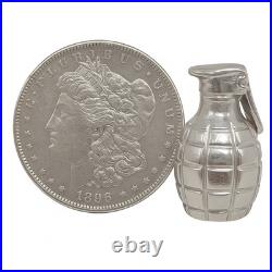 Pure. 999 Fine Silver MK2 Pineapple Grenade Statue 44g Bullion Collectible