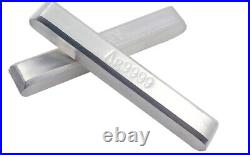 Pure Real Fine Silver 0.999 Bullion Bar Scrap Ag Material Real Silver bar 100g