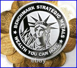Pure Silver 1 Ounce 99.99 Fine Benchmark 1 Ounce Proof Element Design F13