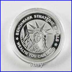 Pure Silver 1 Ounce 99.99 Fine Benchmark 1 Ounce Proof Element Design F13