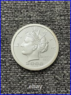 RARE 2008 NORFED 10th Anniversary $50 Liberty 1oz USA 999 FINE Silver round GEM
