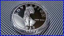 RARE 2017 Sovereign Free Will Bullion Fine Silver PROOF Round Coin #56 of 500