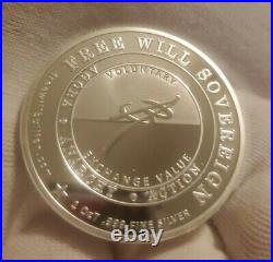 RARE 2017 Sovereign Free Will Bullion Fine Silver PROOF Round Coin #56 of 500