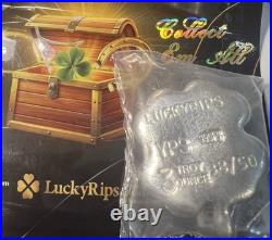 RARE? FOUR LEAF CLOVER 3 Oz. 999 AU Fine Silver? LimitedFrom LuckyRips Series 4 RARE? FOUR LEAF CLOVER 3 Oz. 999 AU Fine Silver? LimitedFrom LuckyRips Series 4