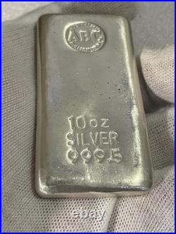 Rare! ABC (Australian Bullion Company) 10 Oz. 9995 Fine Silver Discontinued Bar