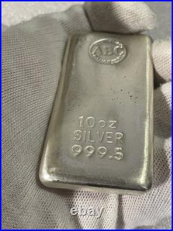 Rare! ABC (Australian Bullion Company) 10 Oz. 9995 Fine Silver Discontinued Bar