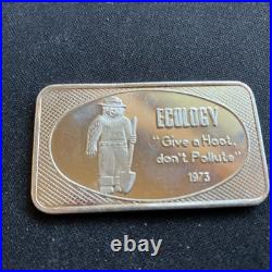 Rare Ecology 1 oz. 999 Fine Silver Bar made in Switzerland Exc Condition Vintage