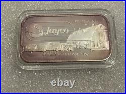 Rare! Jayco 25th Anniversary 1 Oz. 999 Fine Silver Bar In Cap- Gorgeous Toning