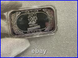 Rare! Jayco 25th Anniversary 1 Oz. 999 Fine Silver Bar In Cap- Gorgeous Toning