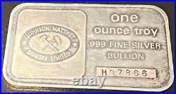 Rare Johnson Matthey 1 oz Fine silver. 999 Vintage in capsule
